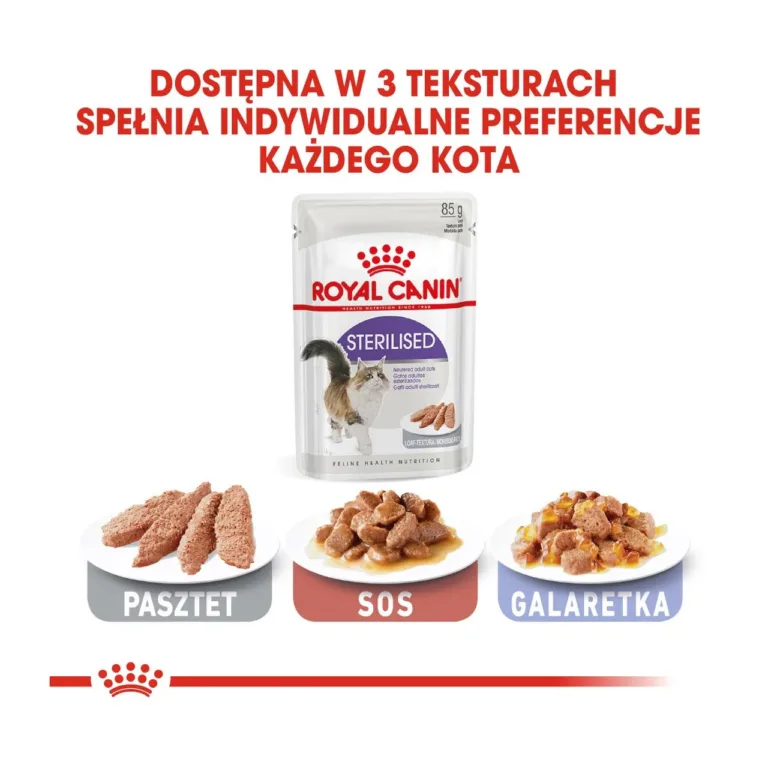 Royal Canin kast steriliseeritud kassi märgtoiduga kolmes tekstuuris