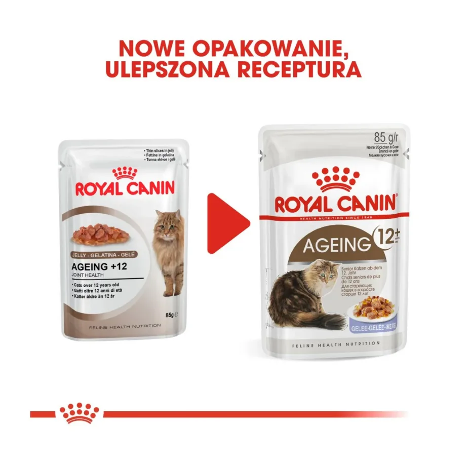 Royal Canin Veterinary Ageing 12+ linnulihaga 12x85g täissööt eakatele kassidele želees – 7