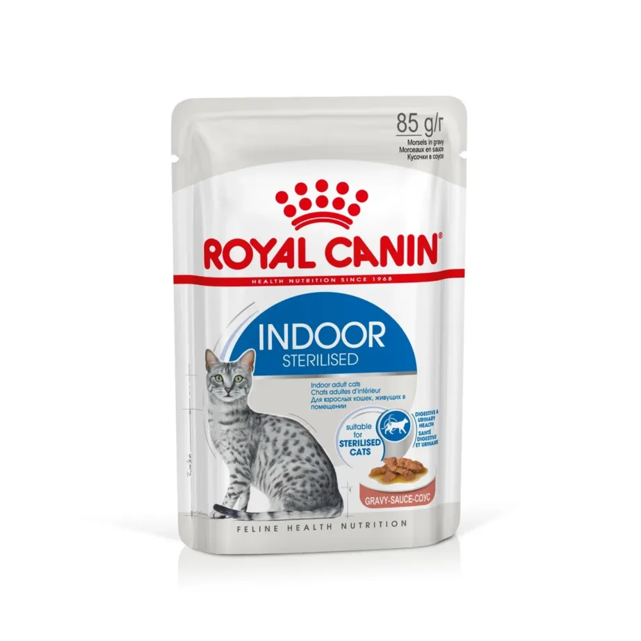 Royal Canin Feline Health Nutrition Indoor Sterilised 12x85g kastmes täiskasvanud steriliseeritud kassitoit