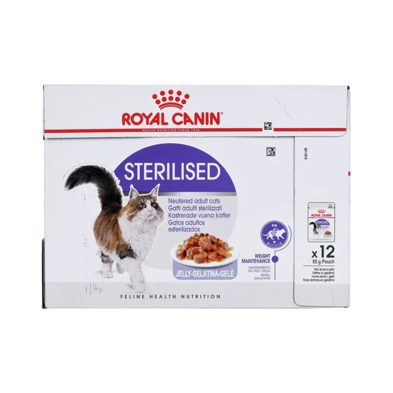Royal Canin Sterilised linnuliha märgtoit karp eestvaates