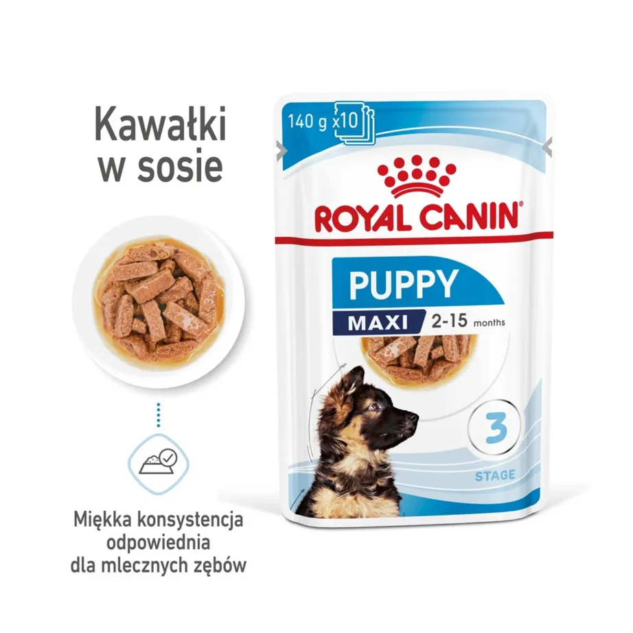 Royal Canin Maxi Puppy 10x140g märgtoit suurte tõugude kutsikatele linnulihaga – 3
