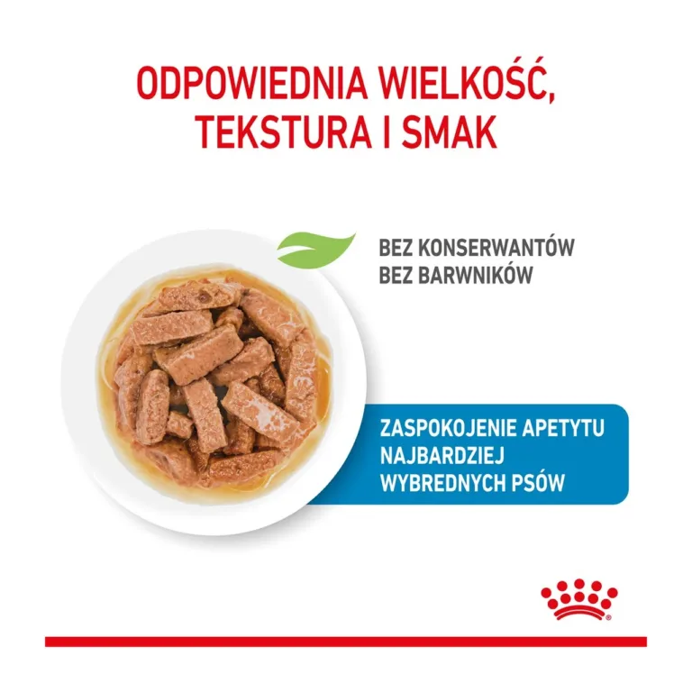 Royal Canin linnulihaga märgtoidu tekstuur kausis