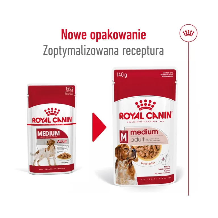 Royal Canin Medium Adult märgtoidu pakendi uuendus