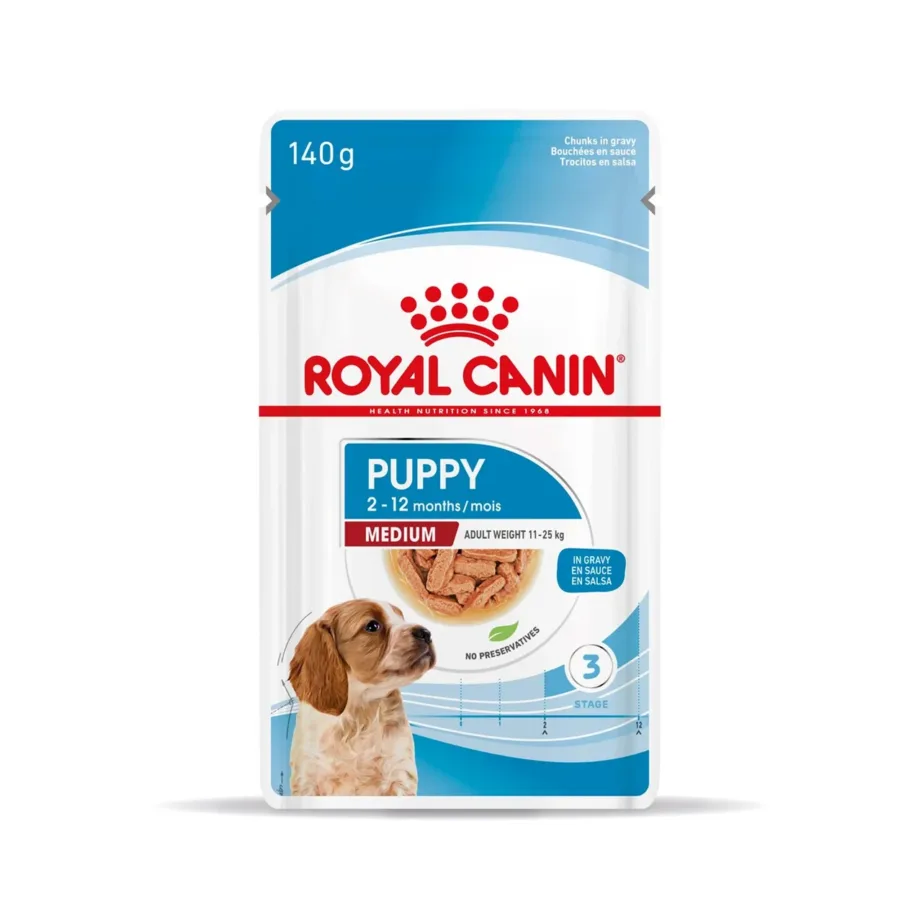 Royal Canin Size Health Nutrition Medium Puppy 10x140g linnulihaga märgtoit keskmist tõugu kutsikatele – 7