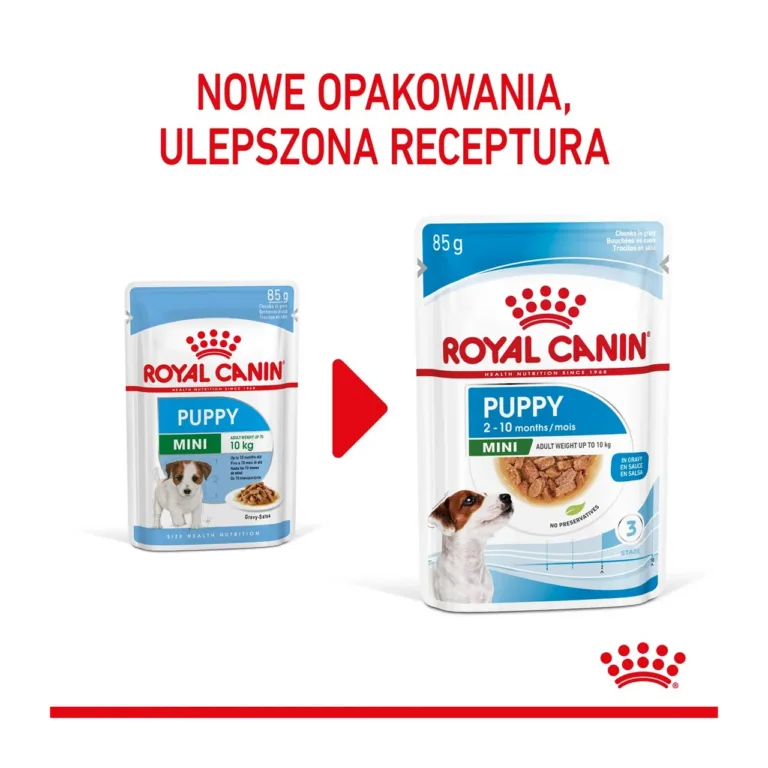 Royal Canin Mini Puppy uuenenud pakend ja retsept
