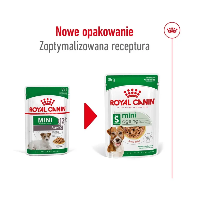 märgtoit väikestele eakatele koertele Royal Canin pakendimuutus