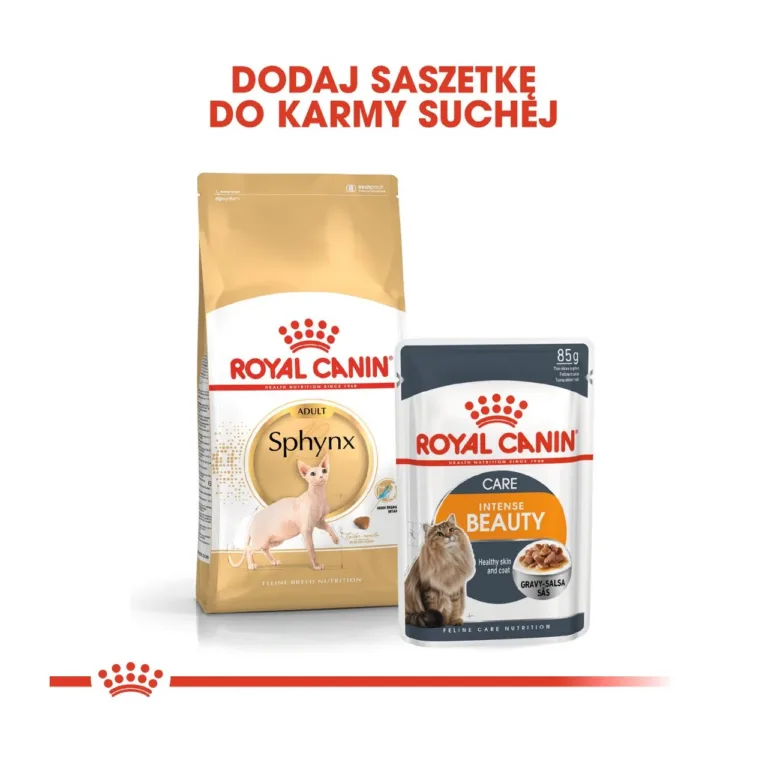 Royal Canin Sphynx kuivtoit ja märgtoit koos