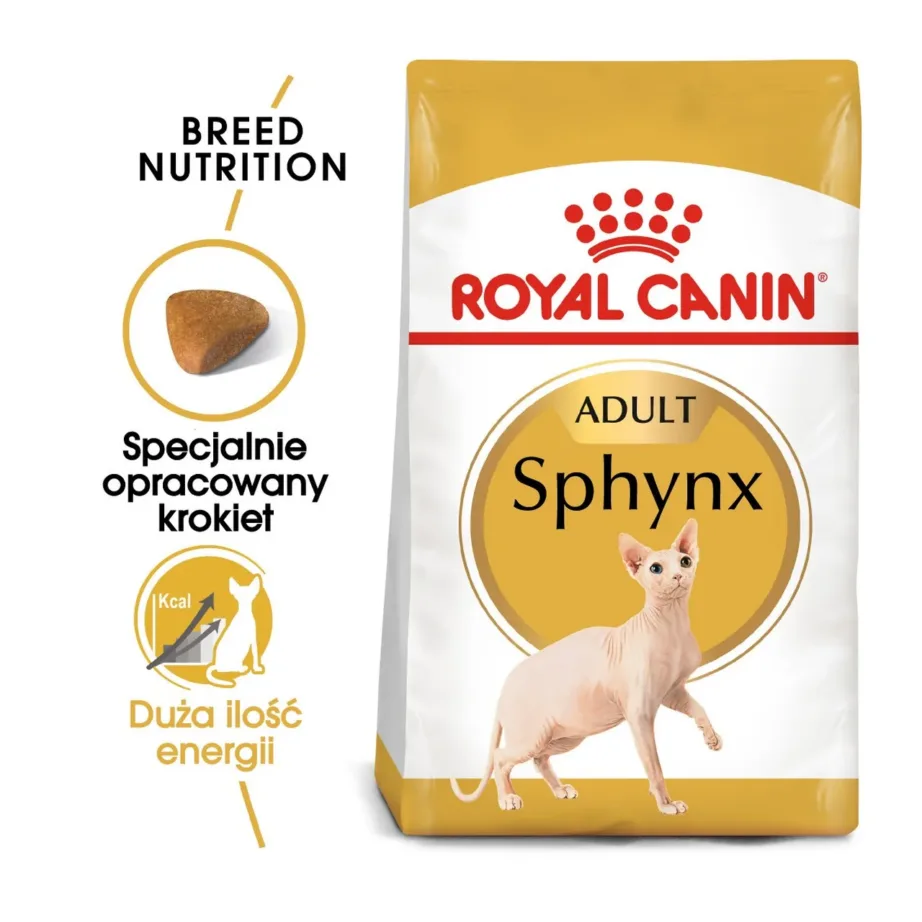 Royal Canin Sphynx Adult 2 kg kuivtoit täiskasvanud sfinksikassile, kanaliha ja sealiha, Feline Breed Nutrition – 8