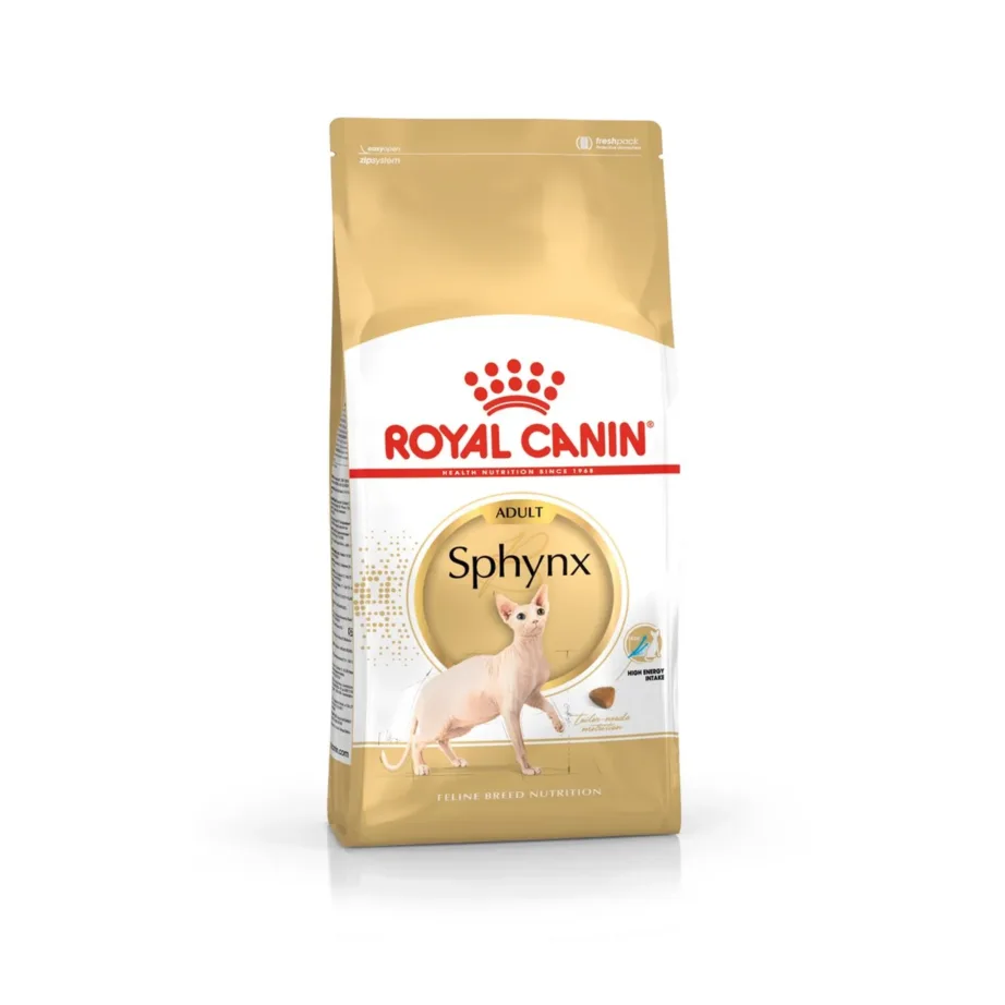 Royal Canin Sphynx Adult 2 kg kuivtoit täiskasvanud sfinksikassile, kanaliha ja sealiha, Feline Breed Nutrition