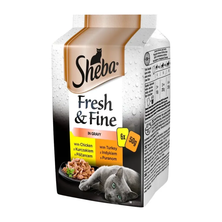 Sheba kana-kalkuni märgtoit kassile 6x50g pakend