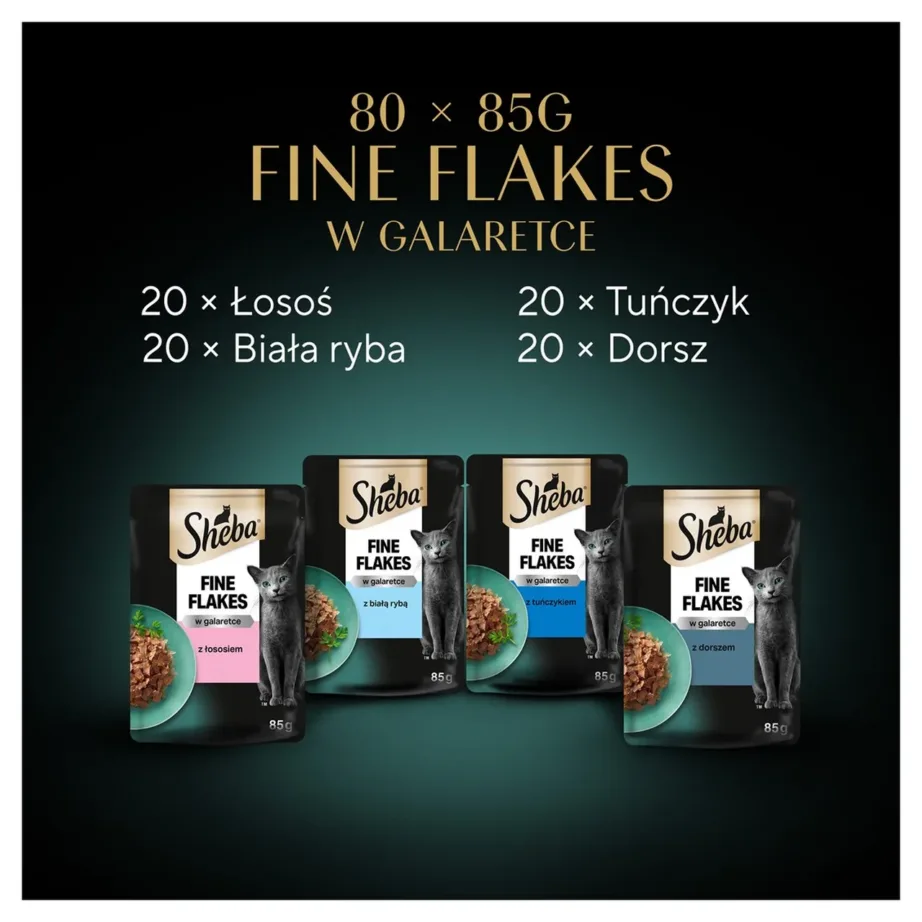 Sheba Delicacy Fishy Flavours Jelly 80x85g teraviljavaba kassitoit – 12