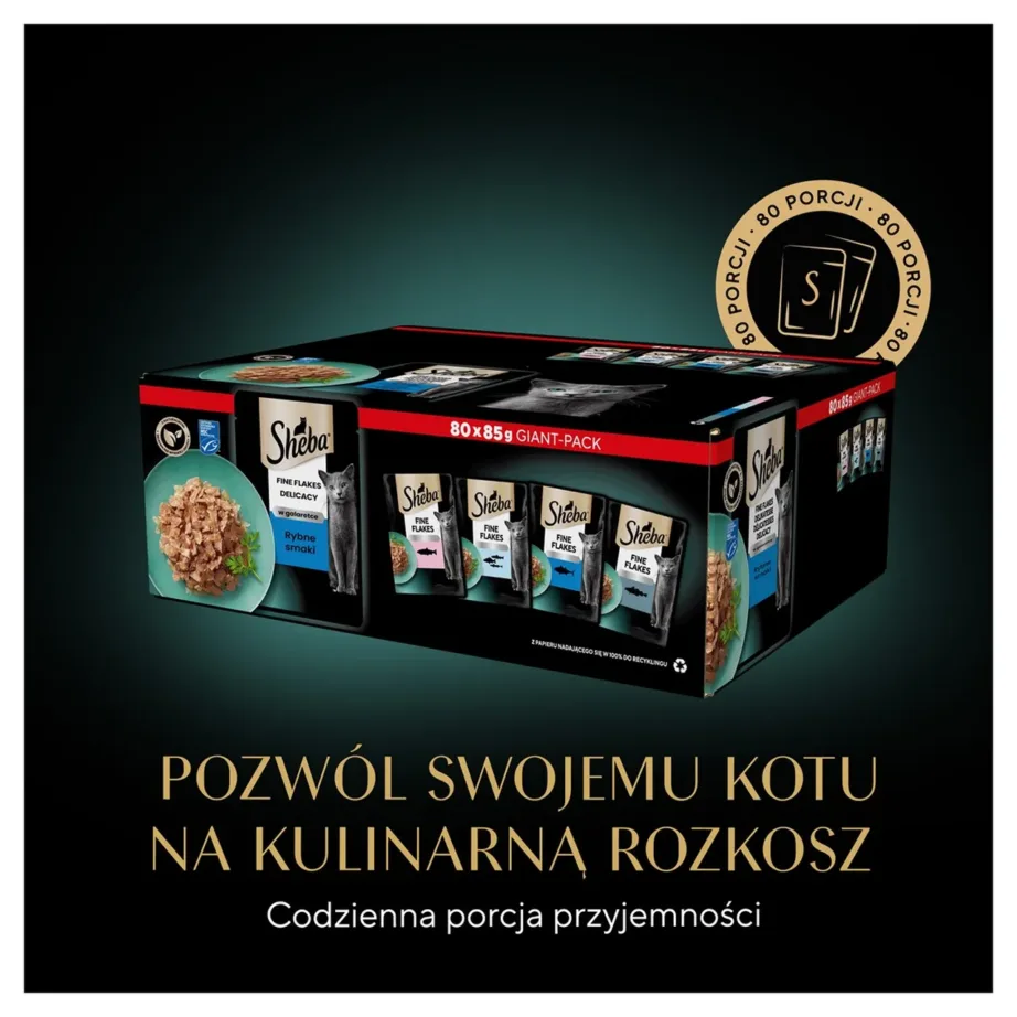 Sheba Delicacy Fishy Flavours Jelly 80x85g teraviljavaba kassitoit – 7