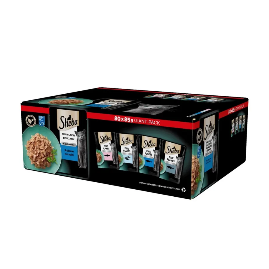 Sheba Delicacy Fishy Flavours Jelly 80x85g teraviljavaba kassitoit