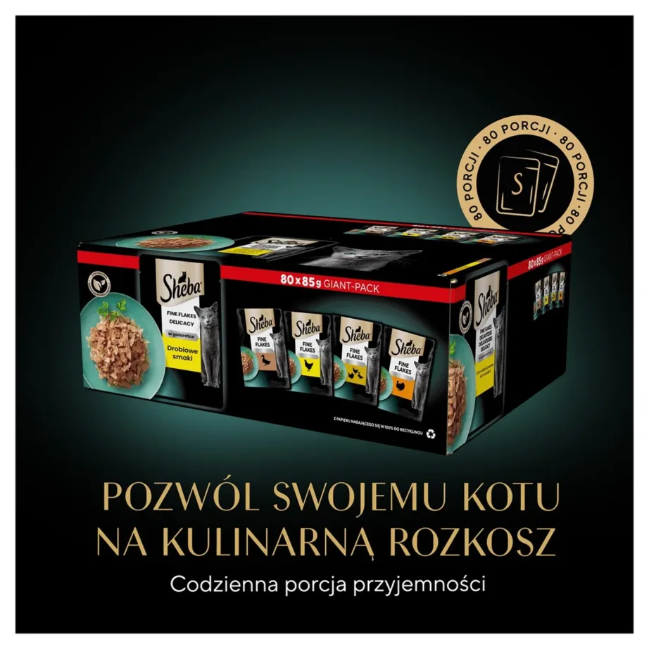 Sheba Delicacy 80x85g linnuliha, pardi ja kalkuni tarretises märgtoit täiskasvanud kassile – 13