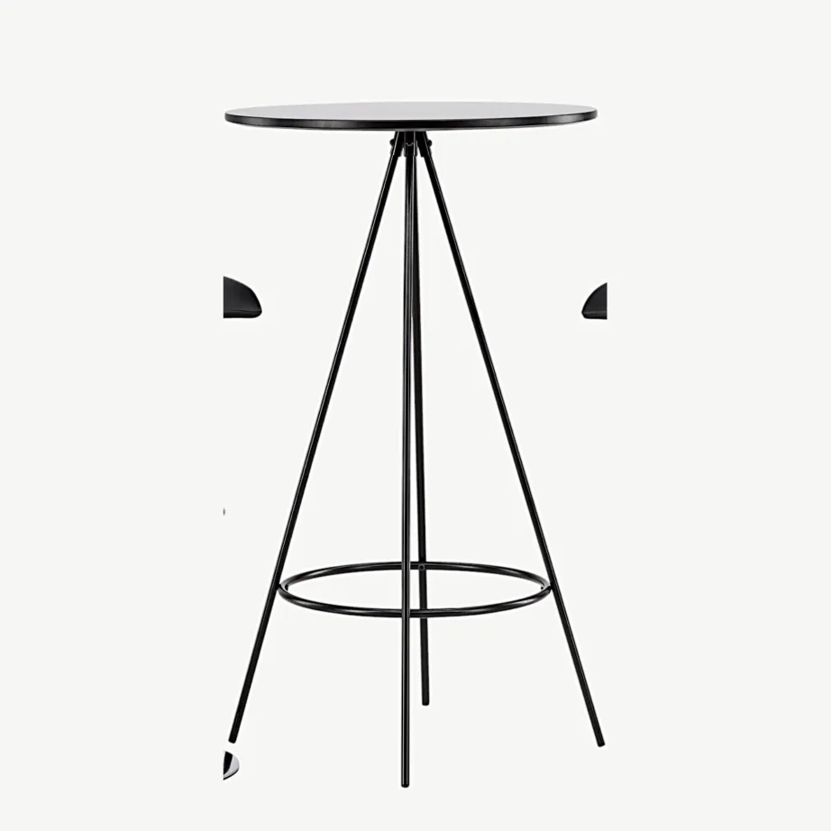 Must ümmargune baarilaua ja baaritooli komplekt Bistro & Jonna (MDF, teras, kunstnahk), GR23683 – 4