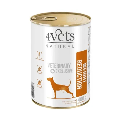koerte kaalulangetuse kalkuni märgtoit 4Vets Natural purgis