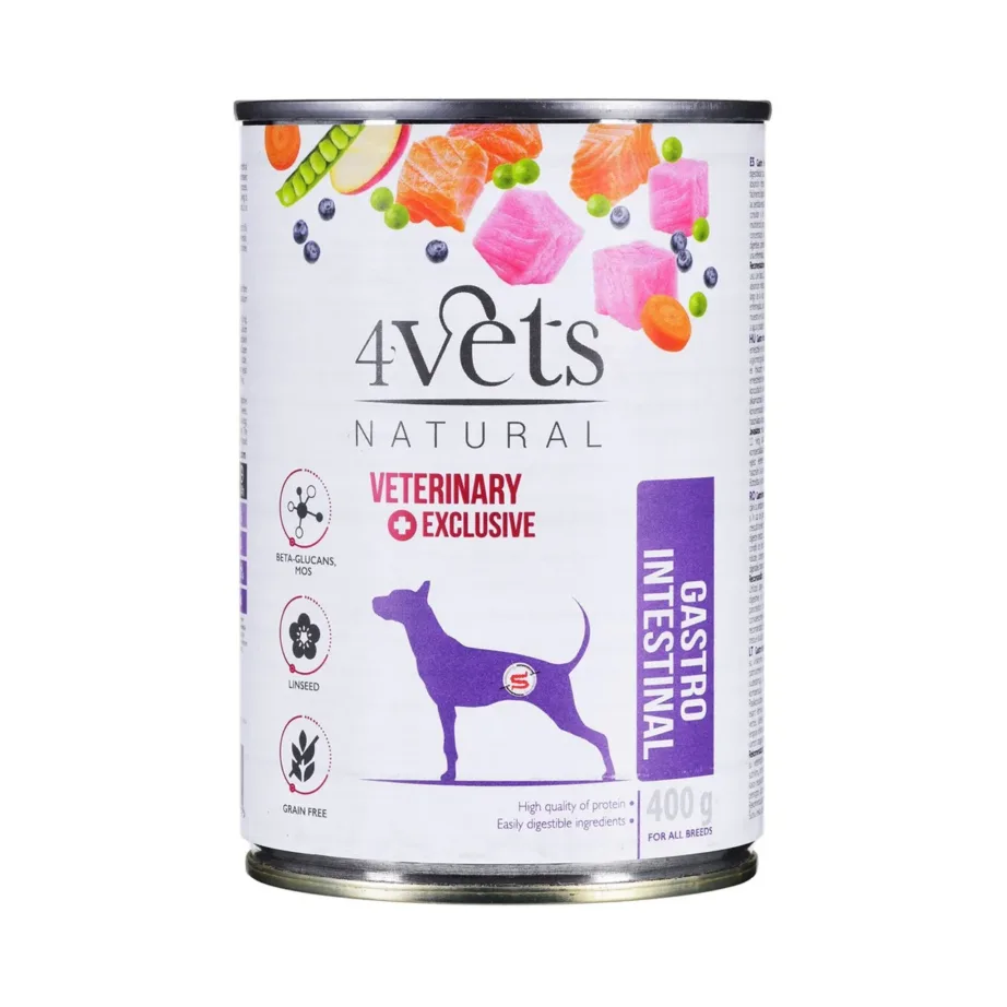 4Vets Natural Gastro Intestinal 400 g kalkunilihaga märgtoit täiskasvanud ja eakatele koertele, gluteeni- ja teraviljavaba – 2