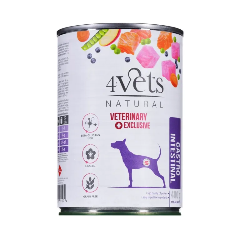4Vets Natural Gastro Intestinal kalkuniliha märgtoidupurk
