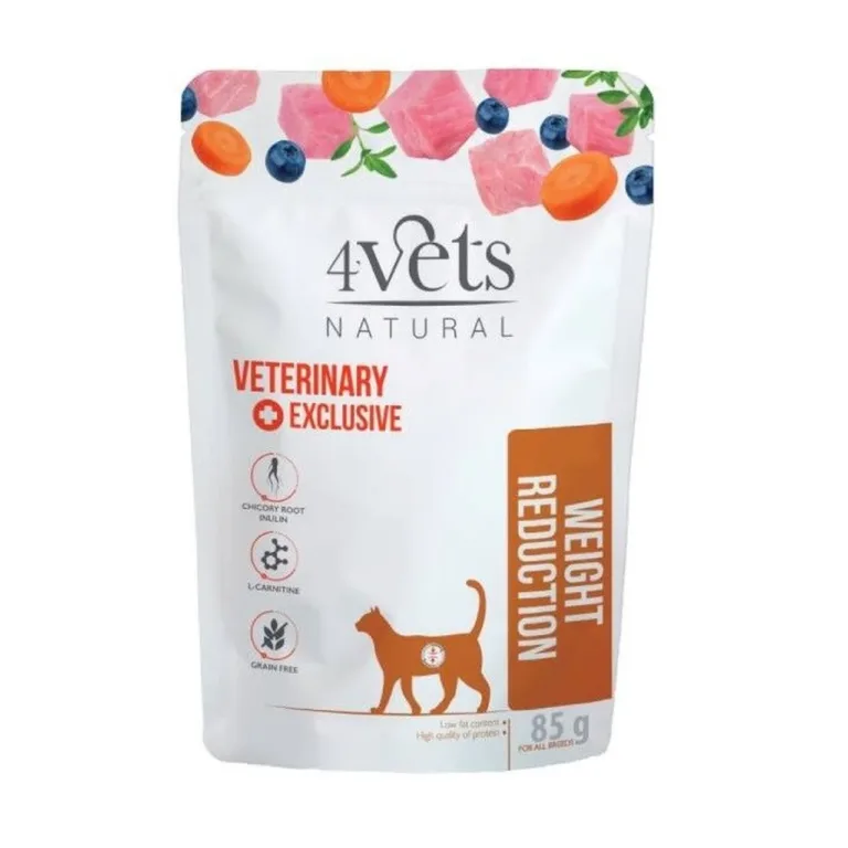 kalkuniga märgtoit ülekaalulisele kassile 4Vets Natural