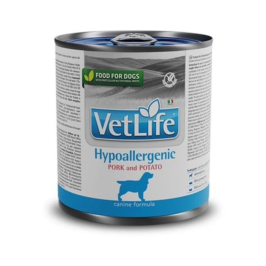 Farmina Vet Life Hypoallergenic Pork & Potato 300 g märg dieettoit koertele, sealiha ja bataadiga, allergia ja seedimise tugi
