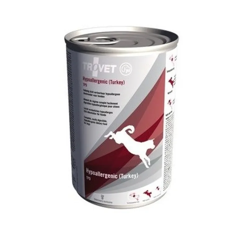 hüpoallergeenne kalkuni märgtoit koertele, TROVET TPD 400g purk