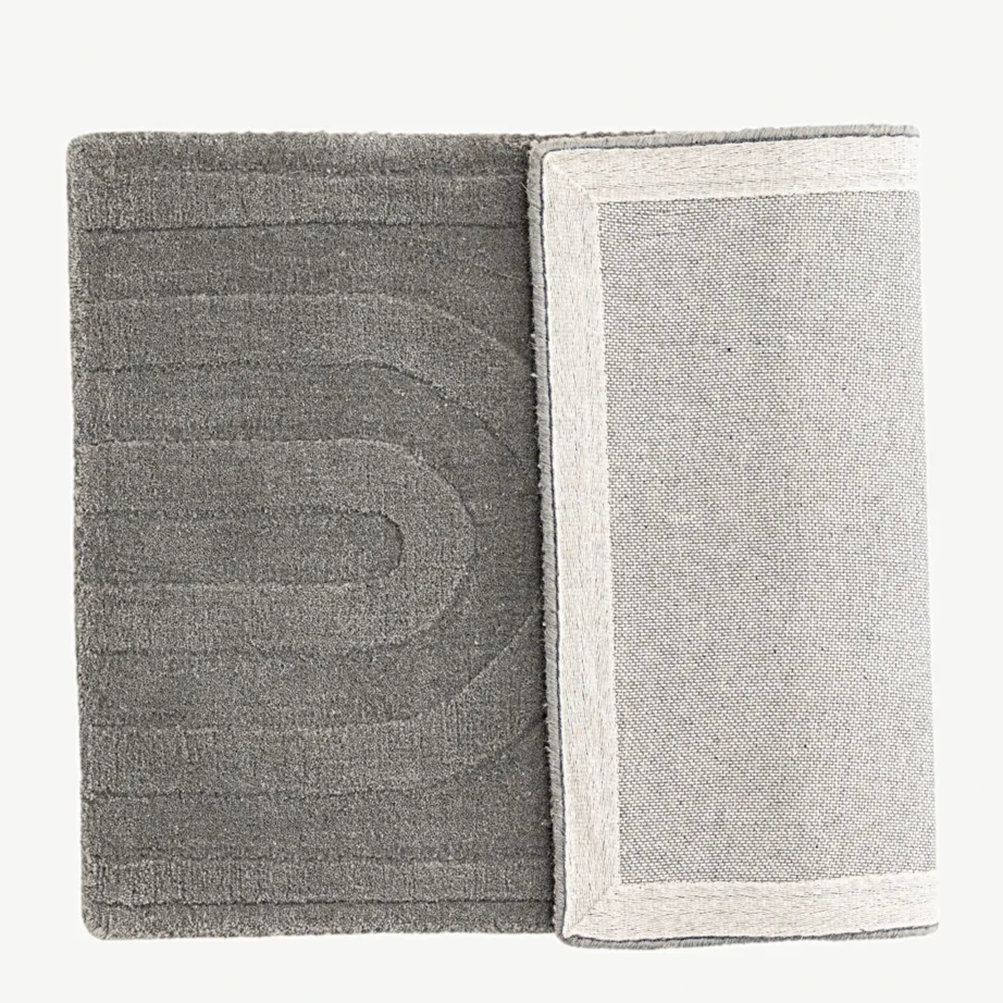 Hõbedase tooniga villavaip Nora, 80 × 50 cm, lühikese karvaga, 19962-331 – 2