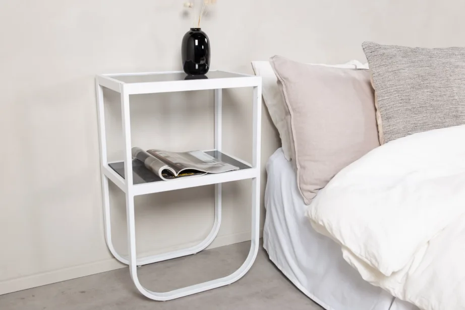 Rocker öökapp valge terasraamiga ja halli klaasplaadiga, 19993-605 – 4