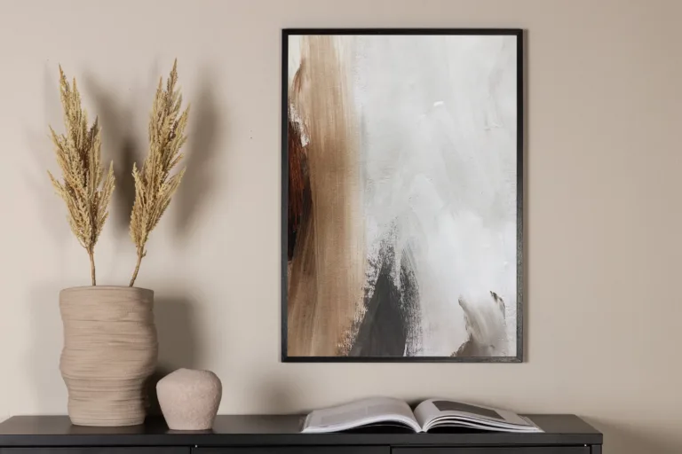 Abstraktne seinaposter Calico, valge (70×100 cm) - 60005-004
