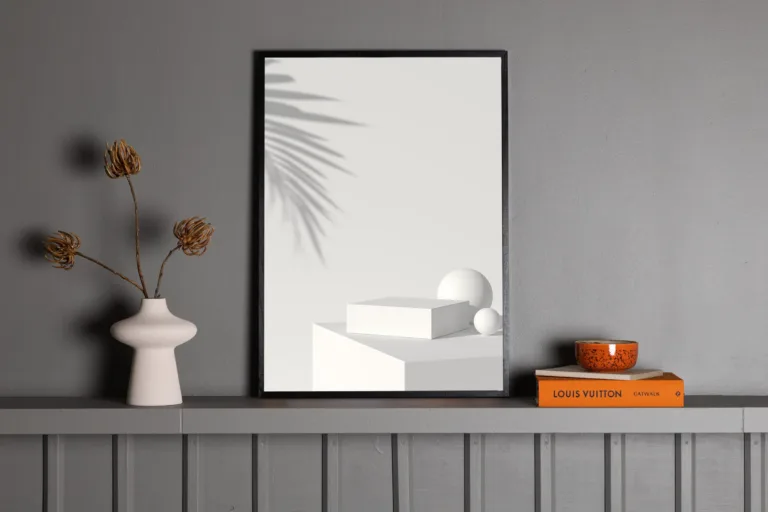 Beež abstraktne poster White Box (21x30 cm, paber) - 60019-001