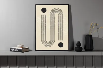 Pantheoni beež ja must seinaposter (21x30 cm, paber) - 60020-001