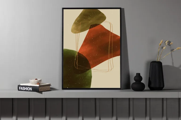 Abstraktne beež poster Canyon (50 × 70 cm, Venture Home) - 60024-003