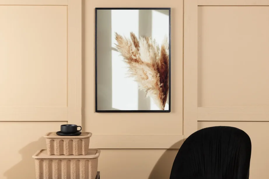 Beež pampas taimemotiiviga poster (70×100 cm), 60027-004