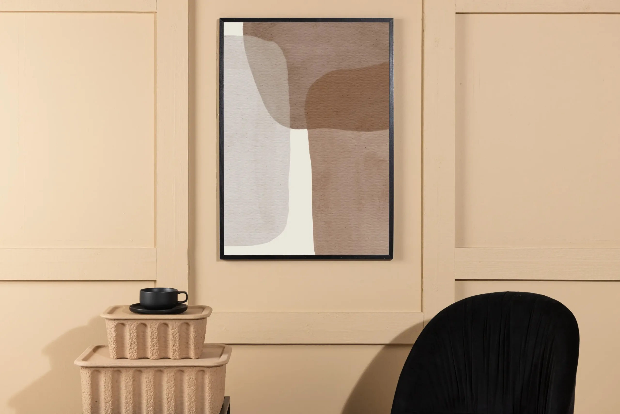 Beež minimalistlik seinaposter Squares 30x40 cm, paber - 60028-002