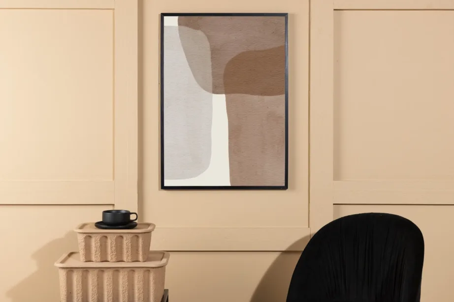 Beež minimalistlik plakat Squares (50 × 70 cm, paber), 60028-003