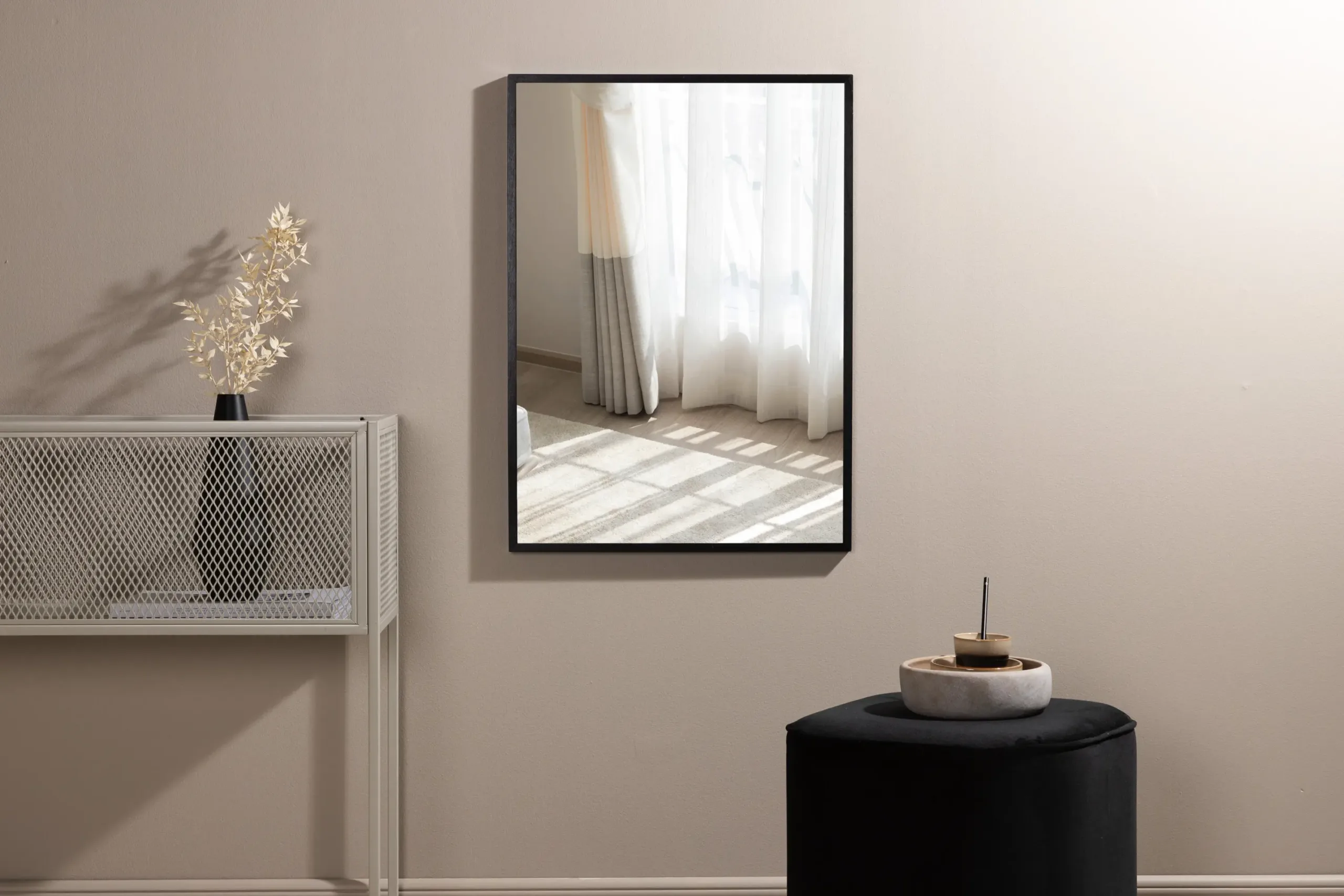 Beež fotoposter "Curtain", 21 x 30 cm (paber) - 60034-001
