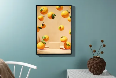 Beež sidrunitega seinaposter Lemons, 30×40 cm, 60036-002