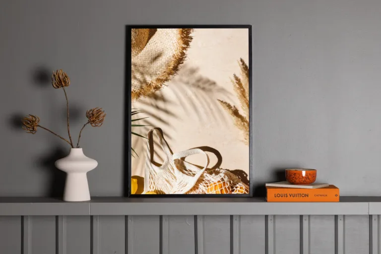 Beež seinaposter Beach, sidrunimotiiv, 70x100 cm - 60041-004