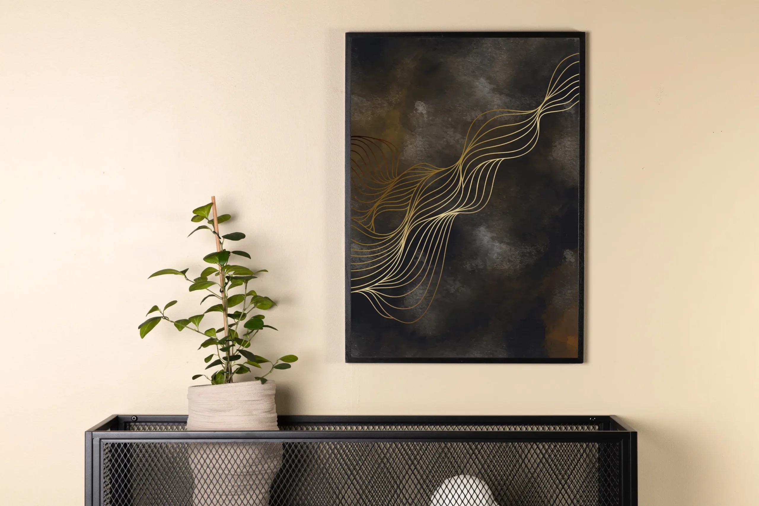 Abstraktne mitmevärviline plakat Wave (50 × 70 cm, paber) - 60045-003