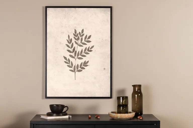 Beež lehemustriga poster Spring leaf (70 × 100 cm, paber) - 60052-004