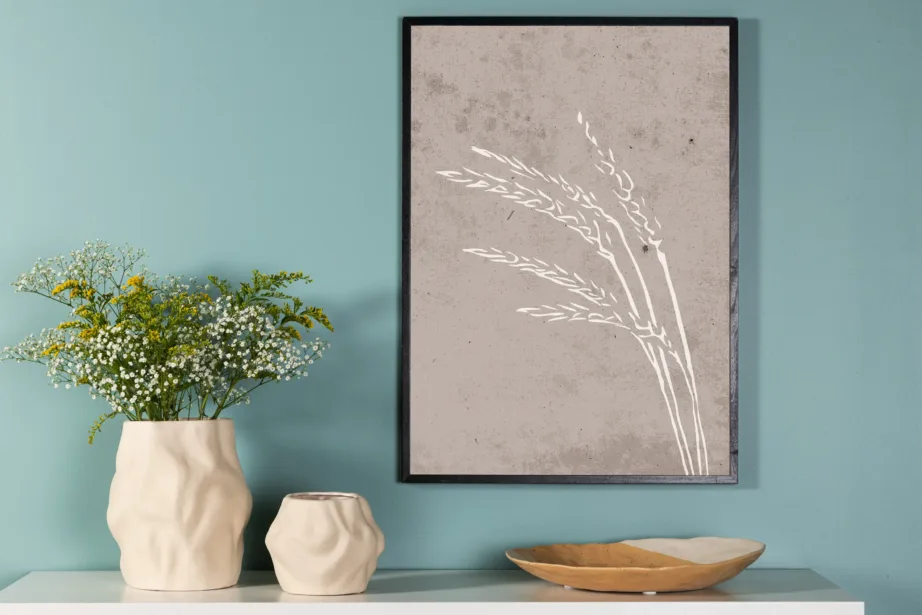 Beež line-art seinaposter Seeds (21 × 30 cm, paber), 60058-001