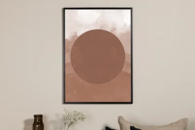 Beežide ja pruunide toonidega akvarellplakat Soft shades (50x70 cm, paber) - 60066-003