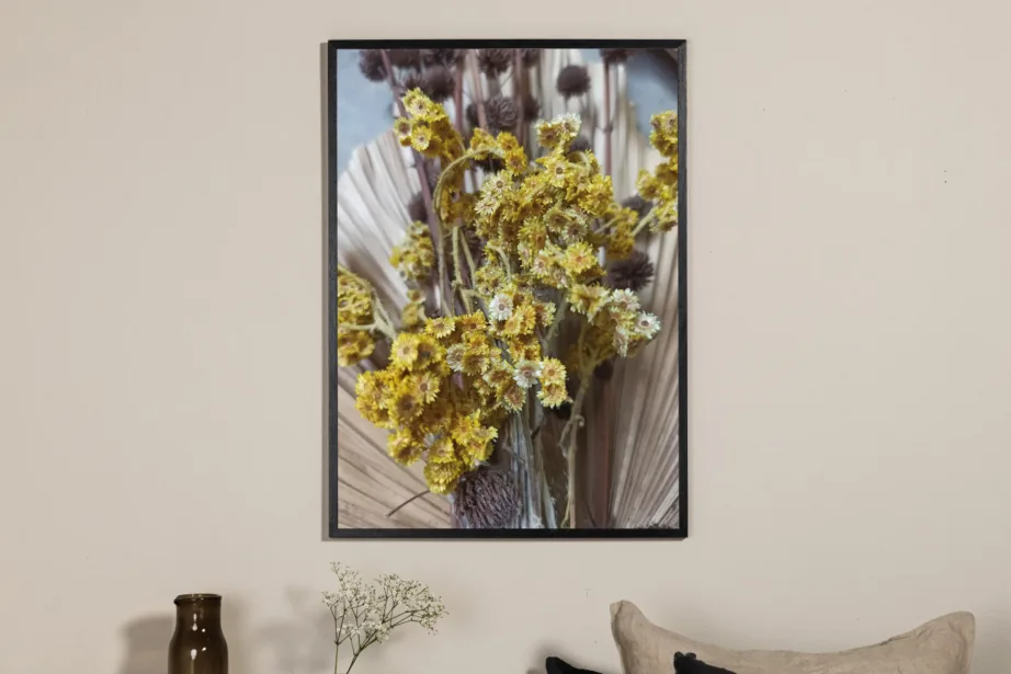 Lilleline seinaposter Bouquet, 50x70 cm, kollane-roheline - 60068-003