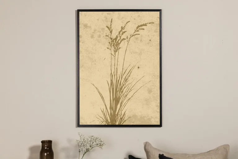 Abstraktne taimemotiividega poster Plant art, beež (70x100 cm) - 60069-004