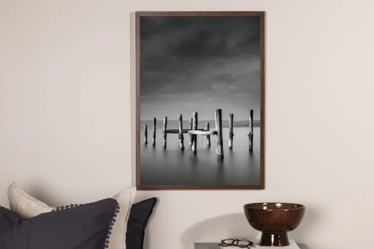 Mustvalge loodusteemaline poster Ocean (21 × 30 cm, paber) - 60071-001