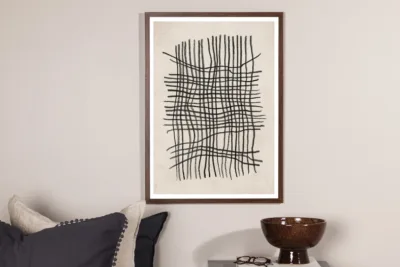Linework joongraafika plakat, beež-must (21x30 cm) - 60073-001