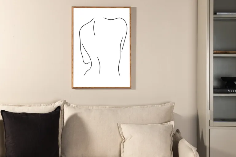 Minimalistlik mustvalge naisefiguuriga plakat 70x100 cm - 60075-004