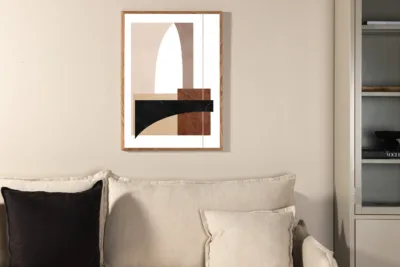 Abstraktne pruun seinaposter Materials (21x30 cm, paber) - 60079-001