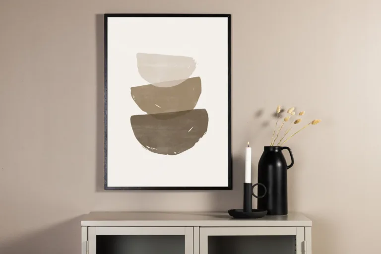Beež seinaposter Brush Strokes (50x70 cm, Venture Home) - 60087-003