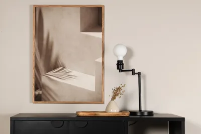 Beež seinaposter Sun stripes (50x70 cm, paber) - 60090-003