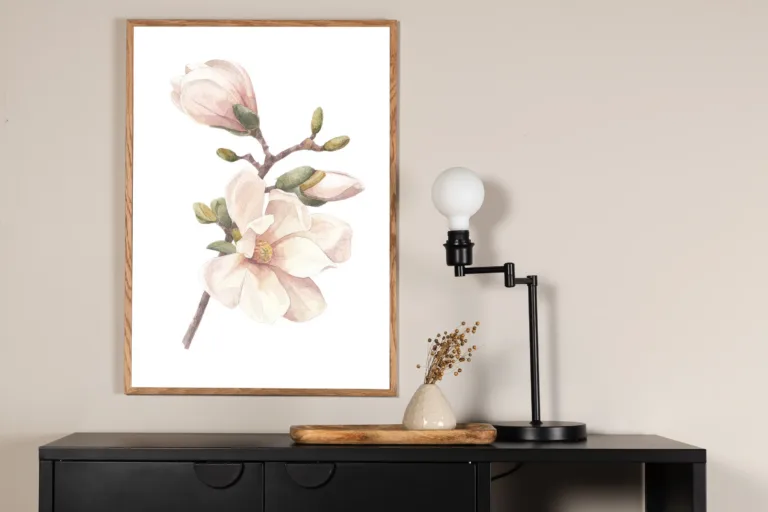Käsitsi maalitud akvarellplakat kirsimotiiviga (21x30 cm) - 60092-001